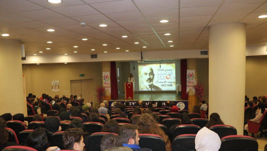 İlçemizde Mehmet Akif Ersoy'u Anma Programı Düzenlendi